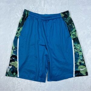 Nike Blue and Green Athletic Shorts
